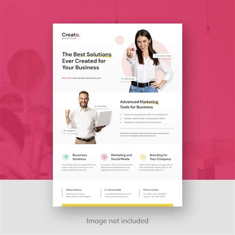 Premium Psd Creative Studio And Modern Business Solutions Flyer Template