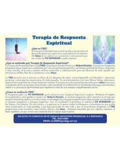 Terapia De Respuesta Espiritual Terapia De Respuesta Espiritual