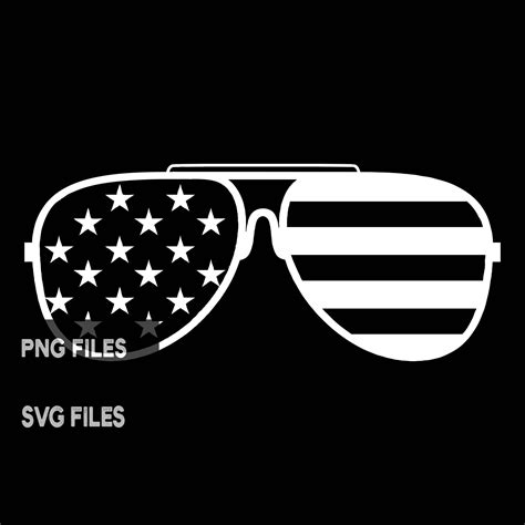 Aviator Sunglasses American Flag Thin Blue Line PNG SVG Etsy