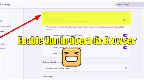 How To Enable Vpn In Opera Gx Browser Youtube