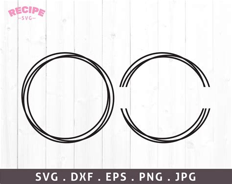 Circle Svg Circle Split Svg Circle Split Frame Circle Etsy