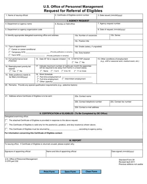 Standard Form 39 Edit Fill Sign Online Handypdf