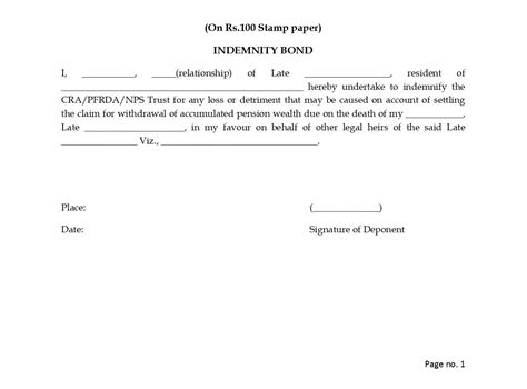 Indemnity Bond Know Importance Characteristics Benefits And Sample