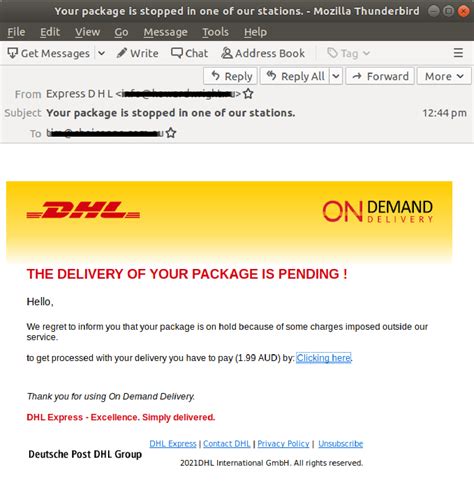 dhl on demand delivery email - Marvis Billiot