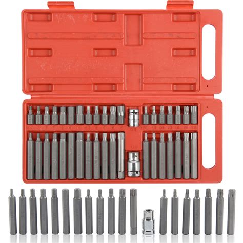 NEW 40 PIECE TORX STAR SPLINE HEX SOCKET BIT SET TOOL KIT GARAGE TOOLS