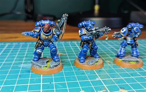 First Ultramarine Squad Finished Candc Appreciated Rultramarines