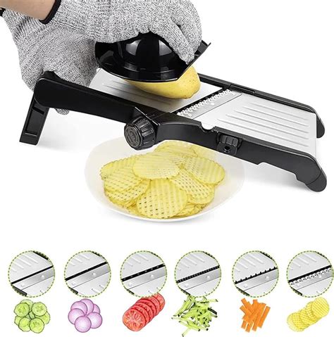 Adjustable Mandolin Slicer, AKOVE Mandoline Vegetable Slicer with Slice ...