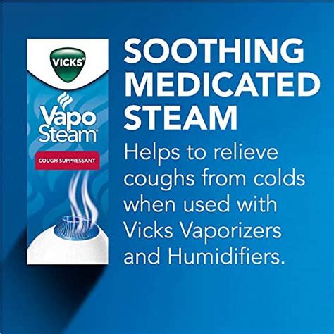 Vicks Vaposteam 8 Oz Medicated Liquid With Camphor Cough Suppressant For Vapor Relief