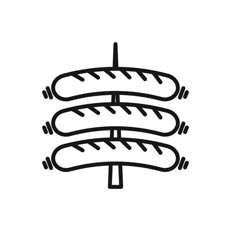 Editable Icon Of Sausage Grill Vector Illustration Isolated On White