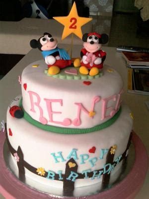 Mickey Mouse and Minnie Mouse Cake