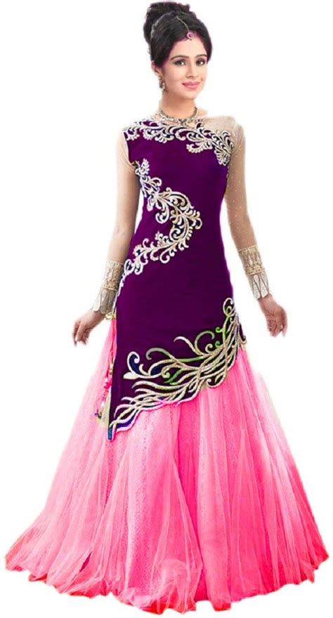 Shree Creation Embroidered Ghagra Choli Buy Purple Pink Shree