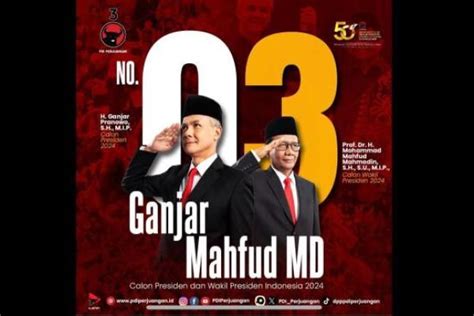 PDIP Posting Ganjar Mahfud Nomor Urut 3 Gas Hattrick