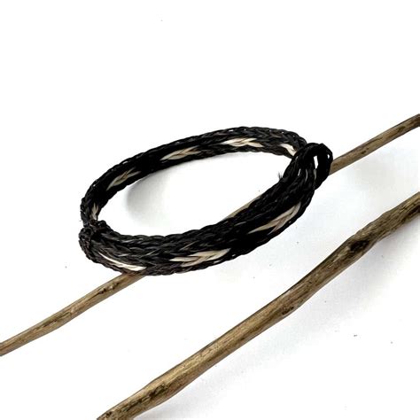 Pulsera Crin Doble Negro Con Beige Albor Arte Mx