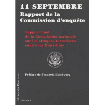 11 Septembre Rapport De La Commission D Enquete Rapport Final De La