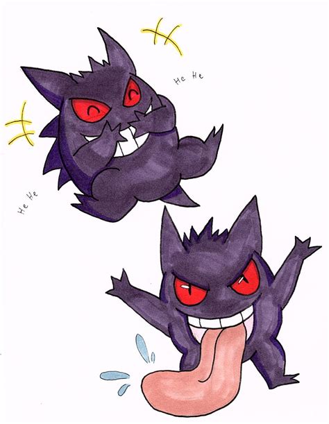 Gengar Marker Sketches By Erosofhearts On Deviantart