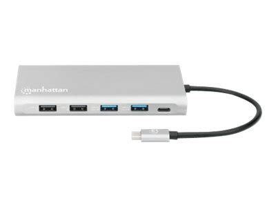 Manhattan Usb C Dock Hub With Card Reader And Mst Ports X