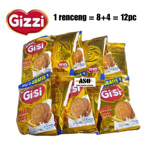 Gisi Gizzi Marie Milk Biscuit Gr Per Box Contents Shopee Malaysia