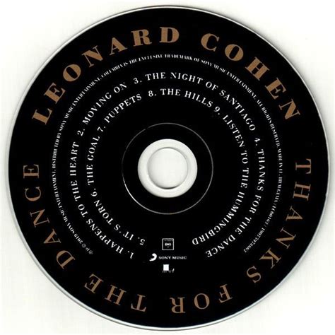 Thanks For The Dance De Leonard Cohen Cd Chez Techtone11 Ref 119748612