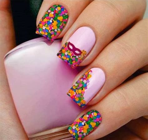 Unha Decorada Para O Carnaval - UNHAS DECORADAS PARA CARNAVAL 2020 Ideias, Fotos e Passos!