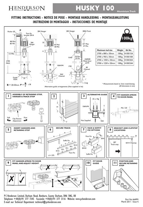 Henderson Husky 100 Fitting Instructions Pdf Download Manualslib