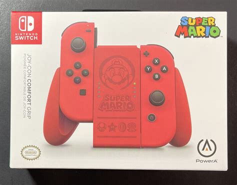 Official Nintendo Switch Joy Con Comfort Grip Super Mario RED Edition