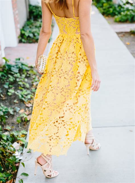 Yellow Lace Summer Dress