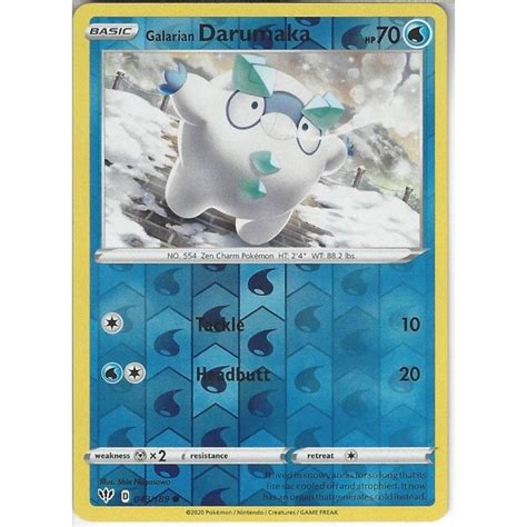 Pokemon Trading Card Game 043 189 Galarian Darumaka Reverse Holo