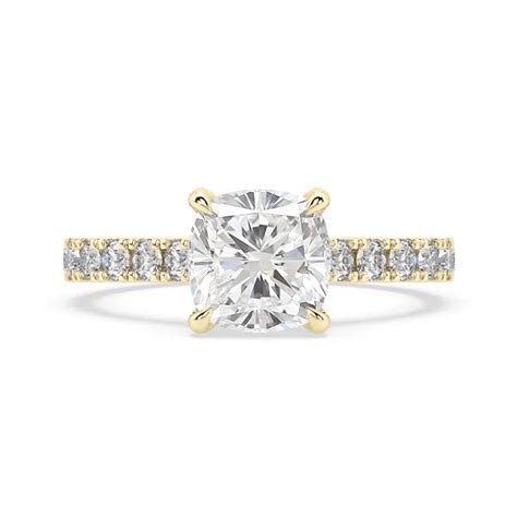 Cushion Cut Diamond Engagement Ring In Yellow Gold | Waldemar Jewellers