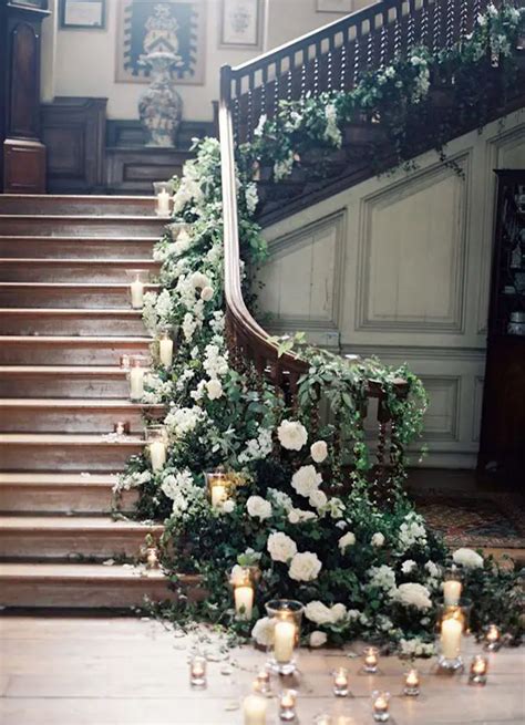 15 Wedding Staircase Decor Ideas For An Ultra Glamorous Affair Belle