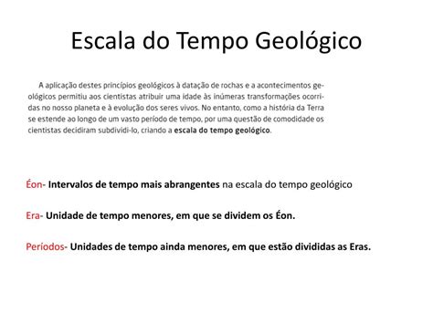 PPT Escala do Tempo Geológico PowerPoint Presentation free download