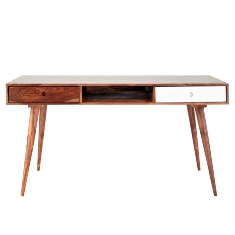 Solid Sheesham Wood Vintage Desk W 150cm Andersen Maisons Du Monde