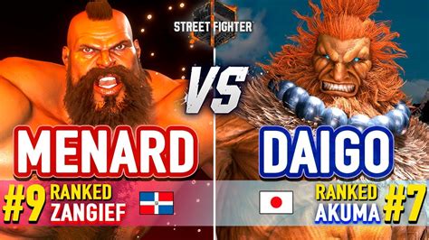 Sf Menard Ranked Zangief Vs Daigo Ranked Akuma Sf High