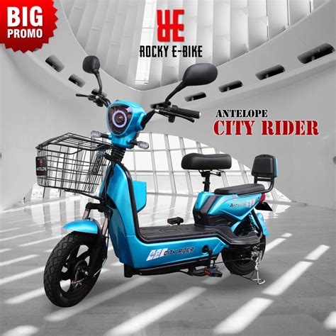 Jual Sepeda Listrik Antelope Type City Rider Rocky E Bike Shopee