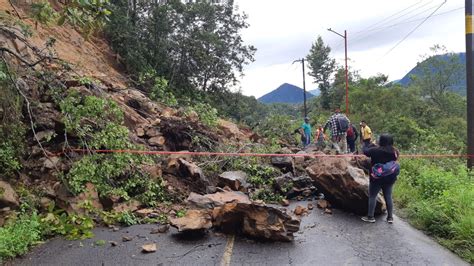 Múltiples caminos cerrados por deslaves en la sierra de Zongolica