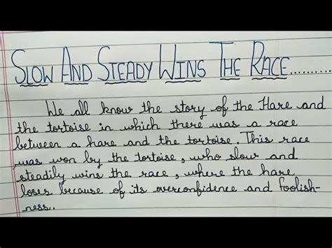 Speech On Slow And Steady Wins The Race Does Slow And Steady Win The