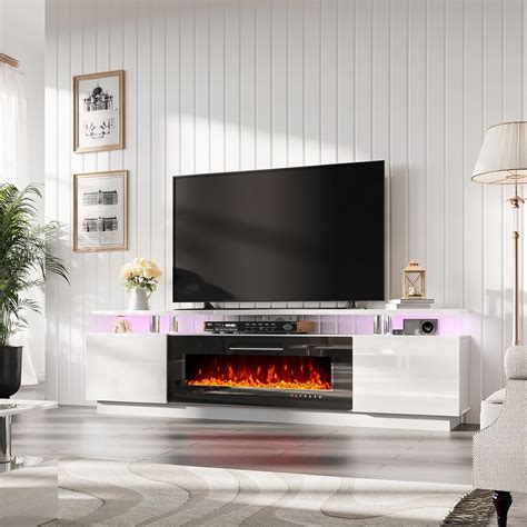 Amazon Amerlife Fireplace Tv Stand With Fireplace Modern