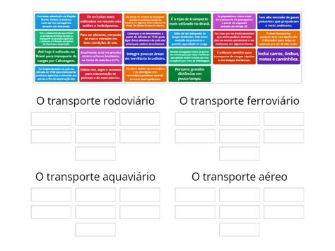 Meios De Transportes 5 Ano - Meios de transporte - 5 ano - Geografia - Group sort