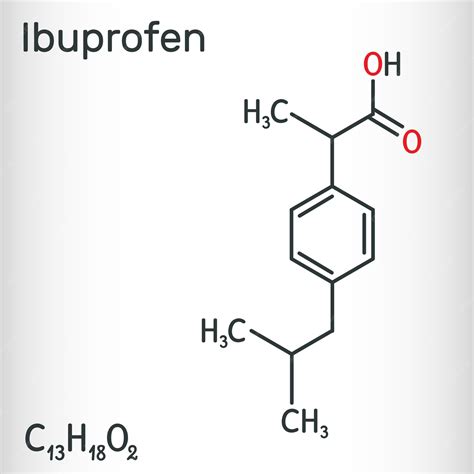 Premium Vector | Ibuprofen molecule is a nonsteroidal antiinflammatory