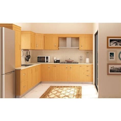 L Shape Plywood Modular Kitchen At Rs 1600 Square Feet In