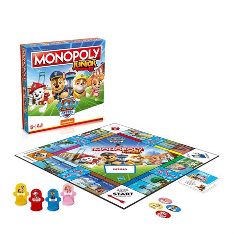 Winning Moves Monopoly Junior Psi Patrol Gra Planszowa Plansz Wka Chase