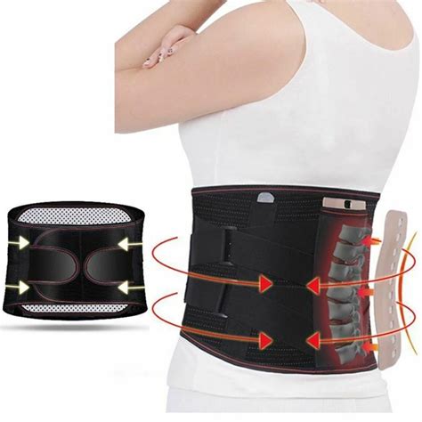 Adjustable Tourmaline Self Heating Magnetic Therapy Waist Belt Lumbar