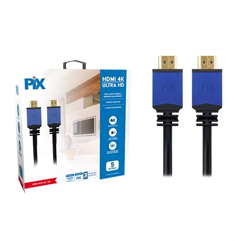 Cabo Hdmi K Hdr P Awg Filtro Pontas Gold K Metros