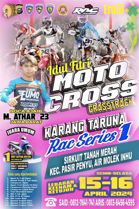 Idul Fitri Motocross Grasstrack Karang Taruna Rac Series Hadir Di Riau