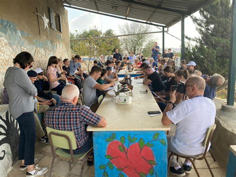 Olivenernte Und Besuchergruppen Herbst Zelt Der V Lker