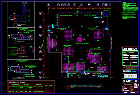 Raft Foundation Layout Free Drawing