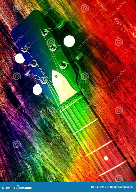 Colorful Guitar stock image. Image of keys, colours, wooden - 8496243