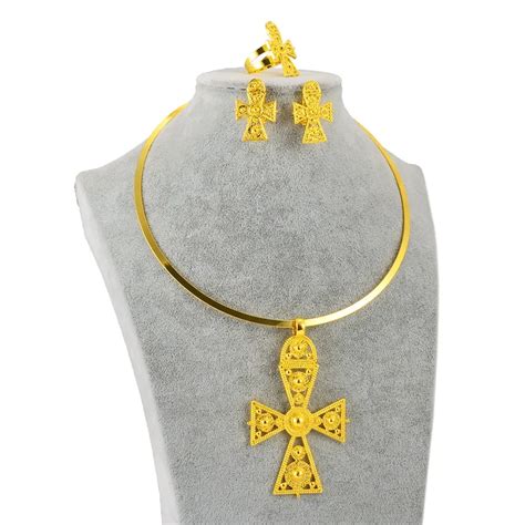 Ethiopian Big Cross Jewelry Sets Habeshawi Store