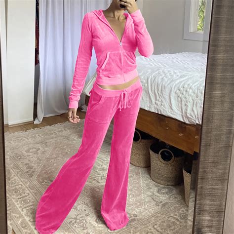 Gersome Womens Velour Sweatsuits Tracksuit 2 Piece Outfits Casual