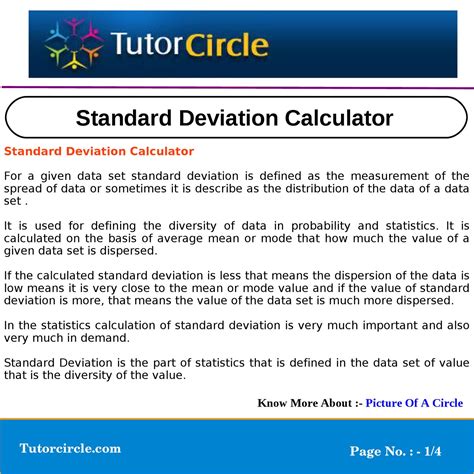 Standard Deviation Calculator By Circle Team Issuu