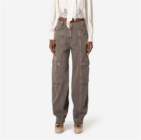 Elisabetta Franchi Pj D E Utility Cargo Jeans